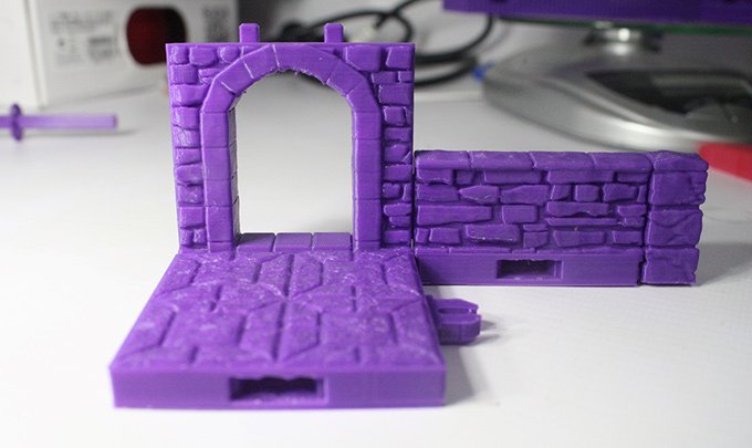 3D печать: части модульного замка для настольных игр с миниатюрами