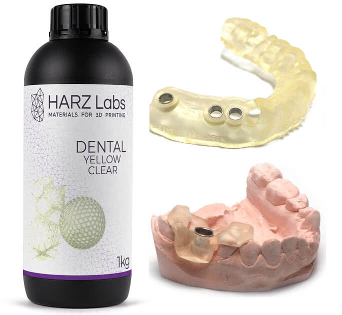 Фотополимерная смола Harzlabs Dental Yellow Clear