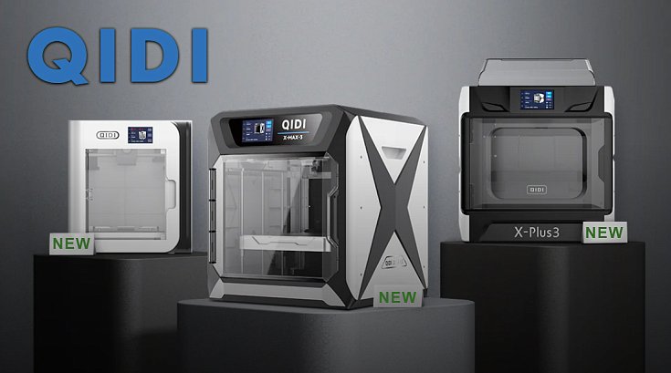 Высокоскоростные 3D-принтеры QIDI X-Max 3, X-Plus 3 и X-Smart 3 - в магазине!